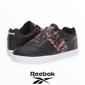 Reebok Kids 7/Woman's 8 Black and Camouflage Sneakers